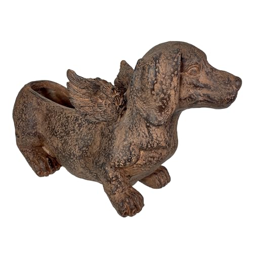 Dachshund Dog Planter Stone Finish