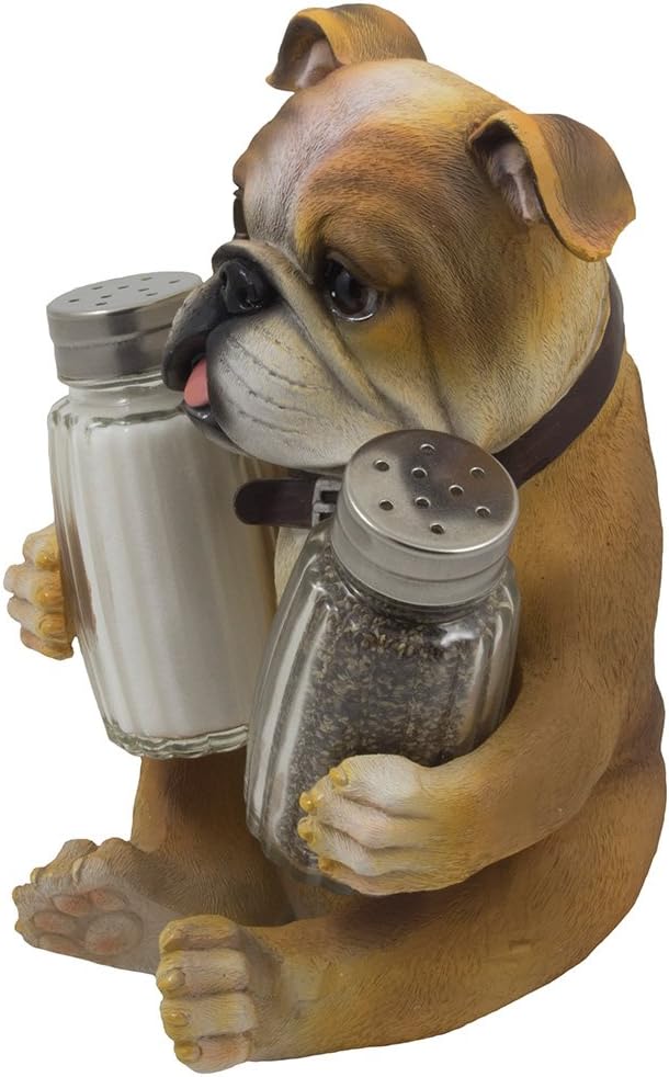 Bulldog Salt Pepper Shakers Set
