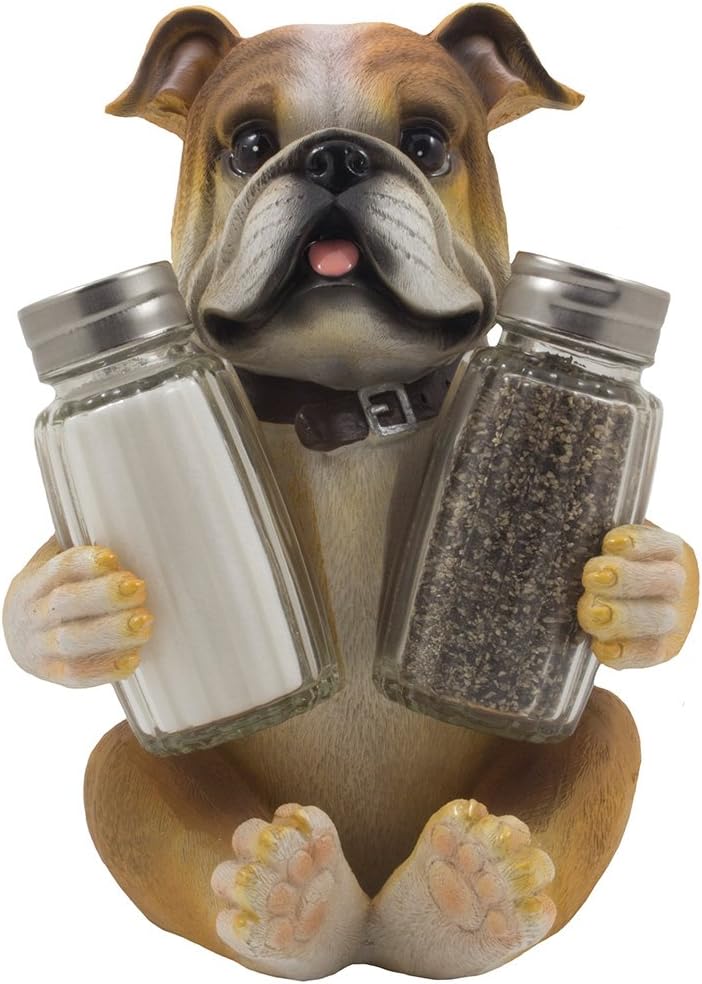 Bulldog Salt Pepper Shakers Set