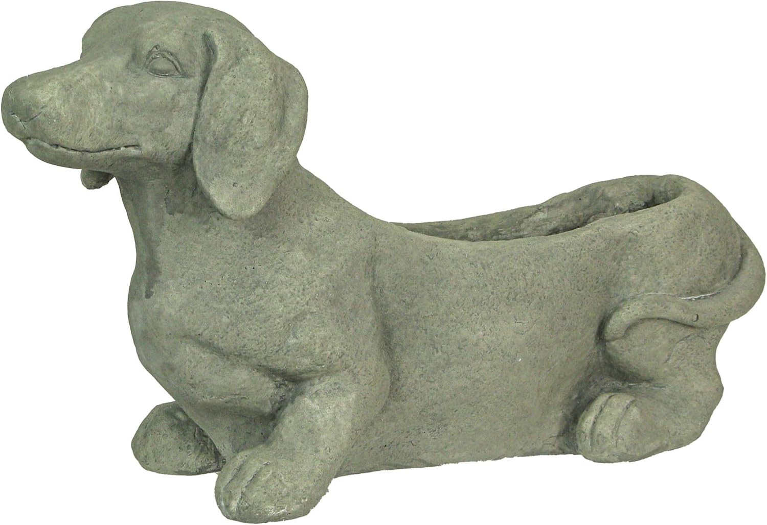 Dachshund Dog Planter Stone Finish