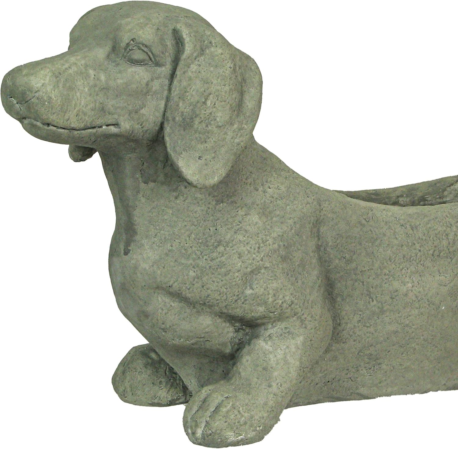 Dachshund Dog Planter Stone Finish
